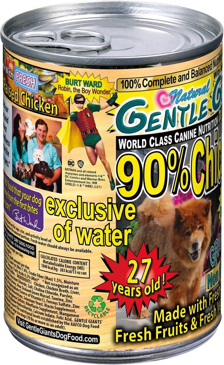 Gentle Giants Natural Non-GMO Dog and Puppy Grain-Free Chicken Wet Dog Food