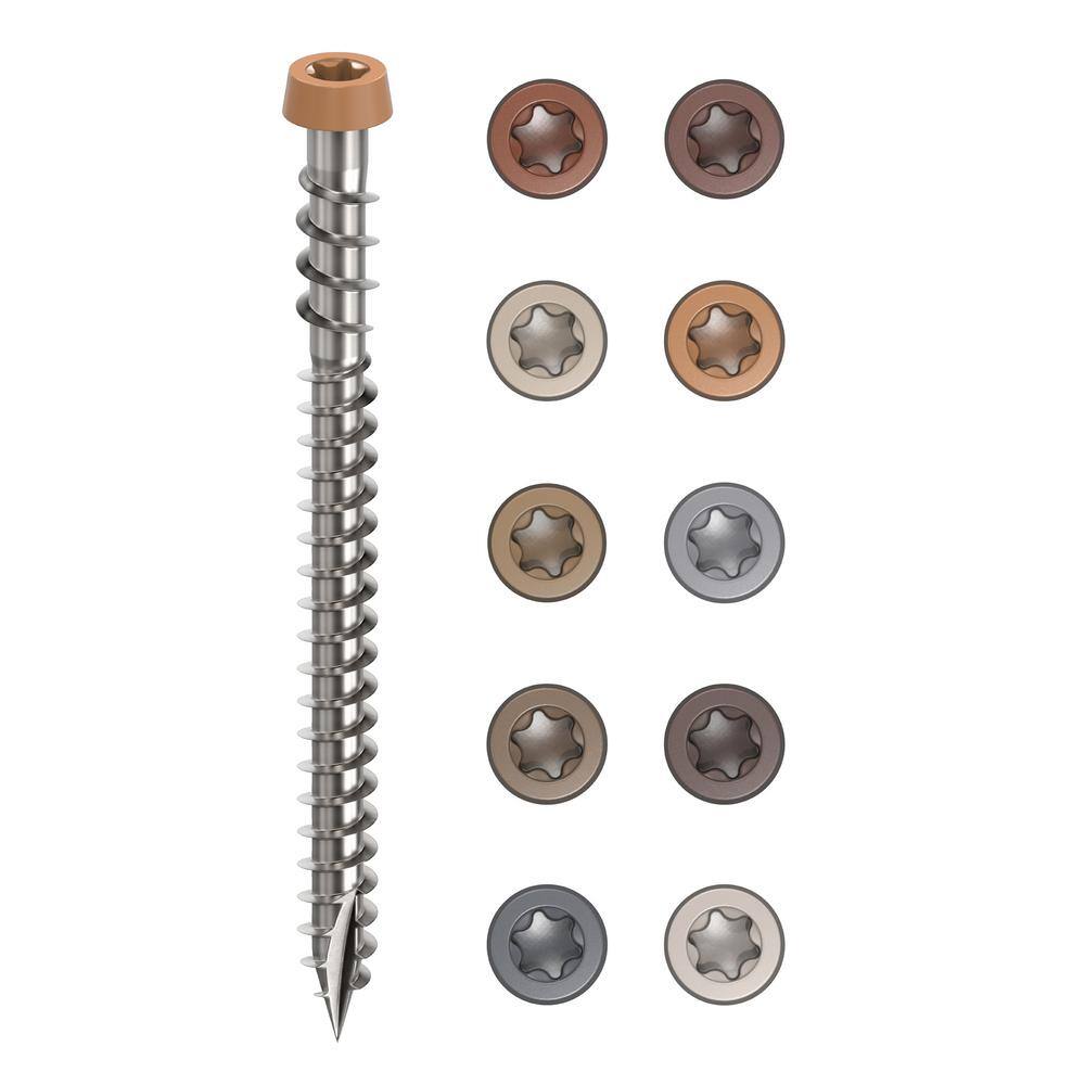 CAMO #10 2-12 in. 316 Cedar Premium Star Drive Flat Undercut Screws Stainless Steel Composite (1750-Count) 0367159CS