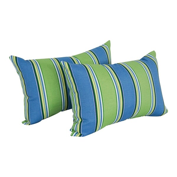 19-inch by 11-inch Outdoor Throw Pillows (Set of 2， Multiple Patterns) - 19 x 11