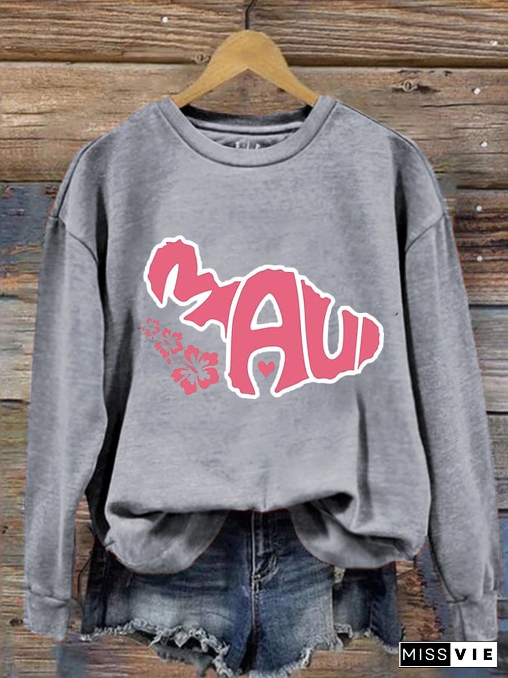 Women's Maui Strong Print Sweatshirt