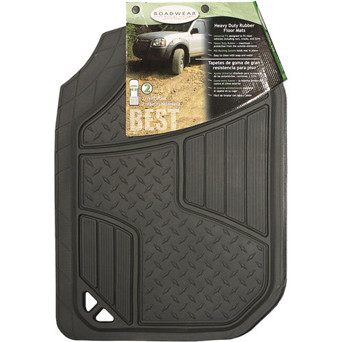 Remington Gray Floor Mats for Pickup Trucks， Jeeps， Vans， Cars - Universal Fit