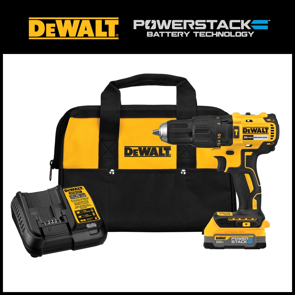 DEWALT DCD778E1 1/2-in 20-volt Max 1.7-Amp Variable Brushless Cordless Hammer Drill (1-Battery Included)