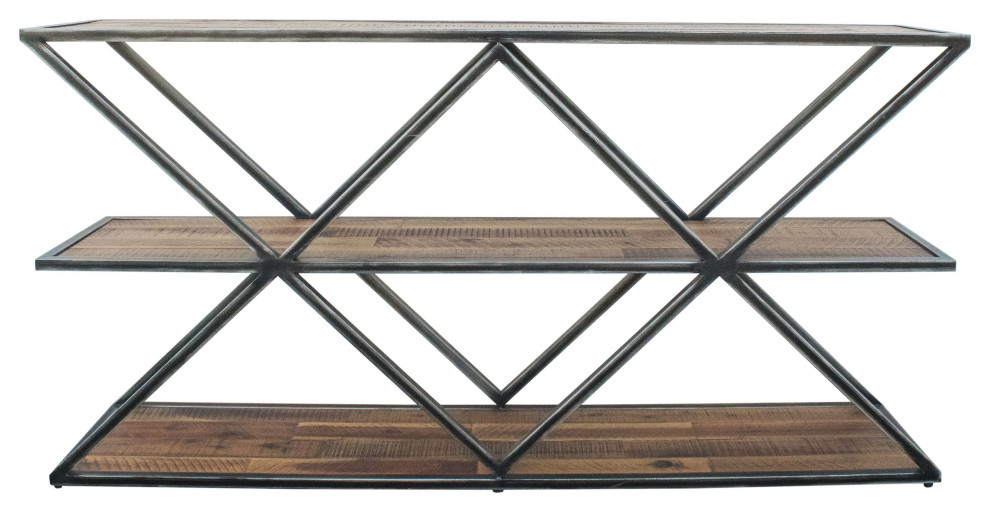 Misha Two Tier Console Table   Industrial   Console Tables   by LH Imports  Houzz