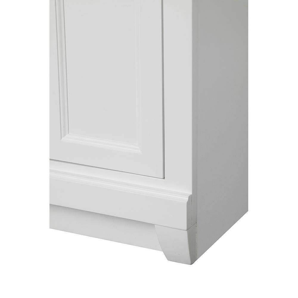 Home Decorators Collection Naples 24 in. W x 17 in. D x 74 in. H Bathroom Linen Cabinet in White NAWL2474