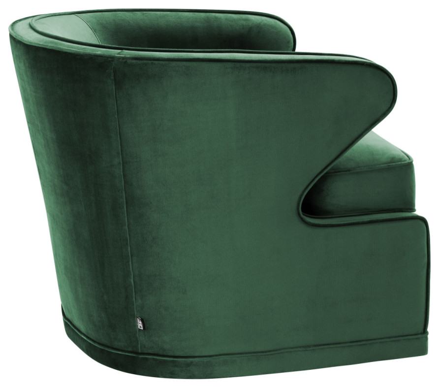 Green Velvet Swivel Chair  Eichholtz Dorset   Contemporary   Armchairs And Accent Chairs   by Oroa   Distinctive Furniture  Houzz