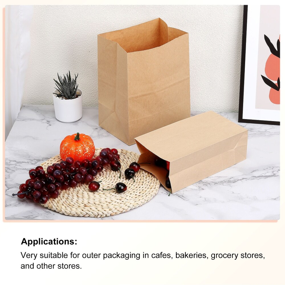 Paper Bags White Paper Grocery Bag 3lb 5.1x3.1x9.4 Inch 60g  Pack of 50