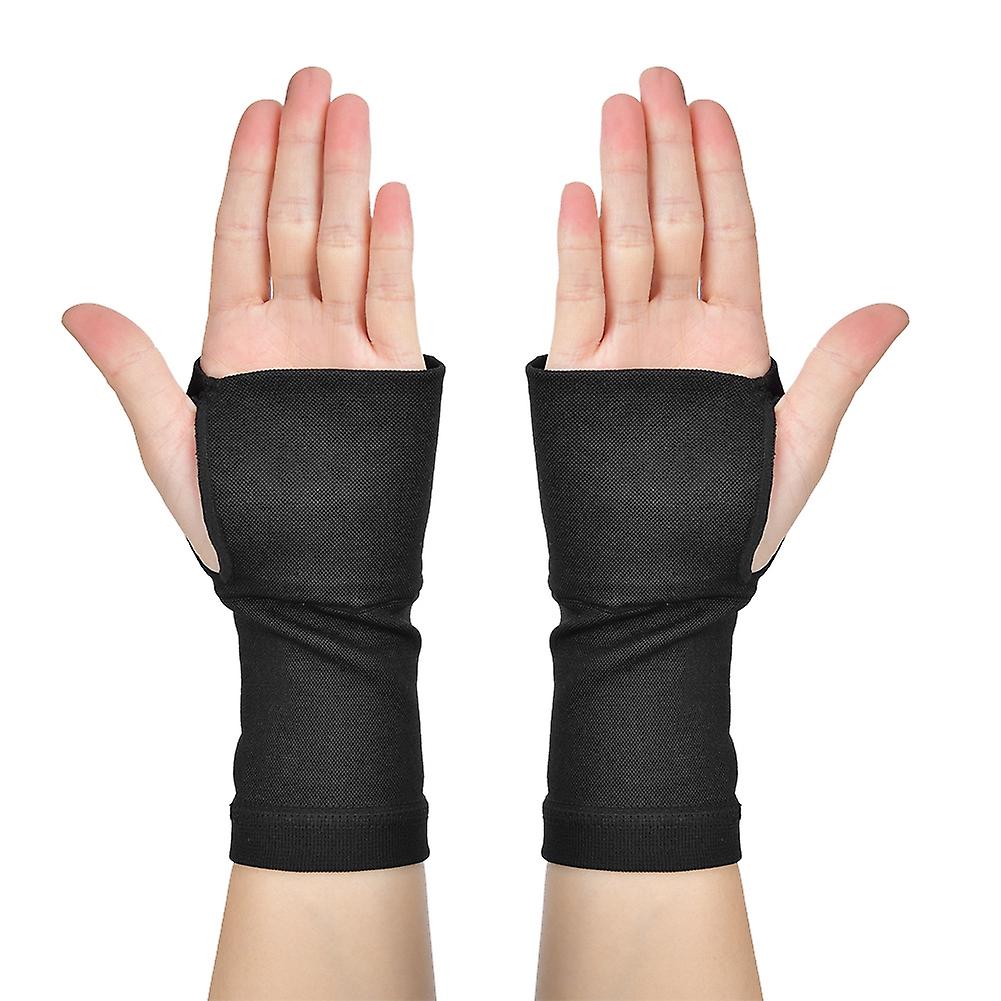 2pcs Unisex Fitness Sport Wrist Guard Gloves Tenosynovitis Elasticity Anti Sprain Hand Brace Protective Gear(xl )