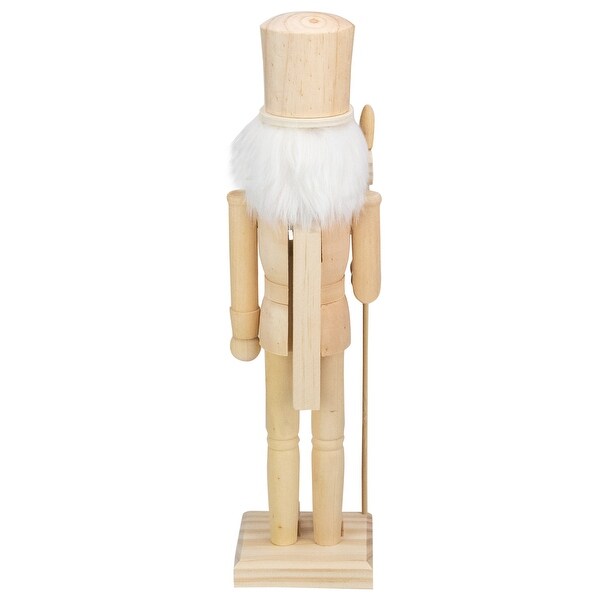 15 Unfinished Paintable Wooden Christmas Nutcracker with Scepter