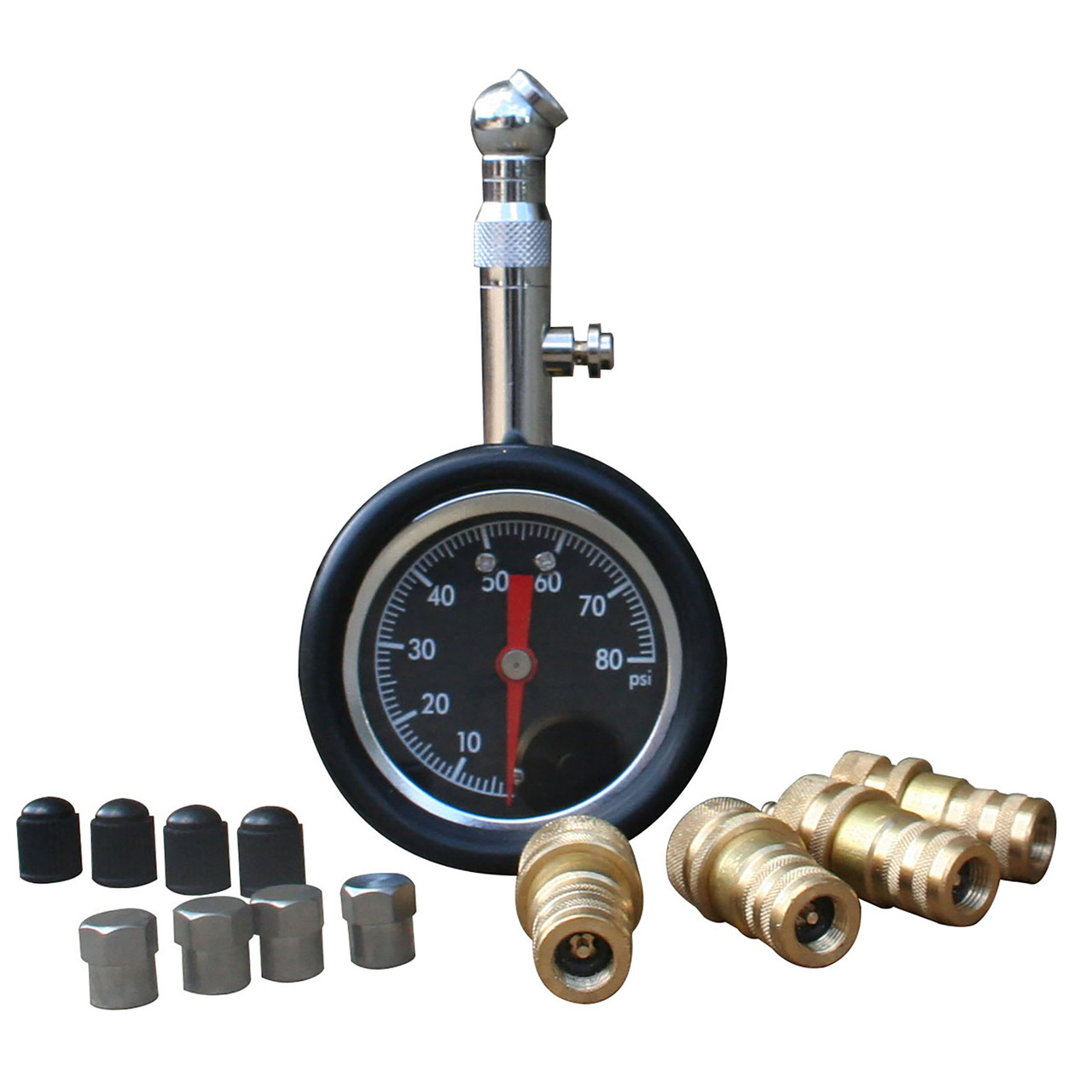 Black Bull TPGDSET 13 Piece Deflators Set with 2 Inch Tire Pressure Gauge