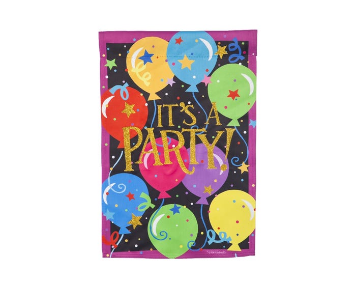 Evergreen Its A Party Garden Flag - 14S4701BL