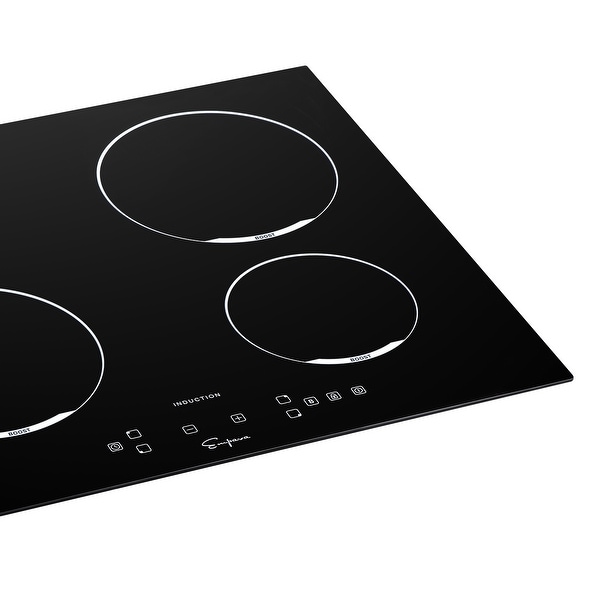 24-in Electric Induction Cooktop with 4 Elements including 3，000-Watt Element