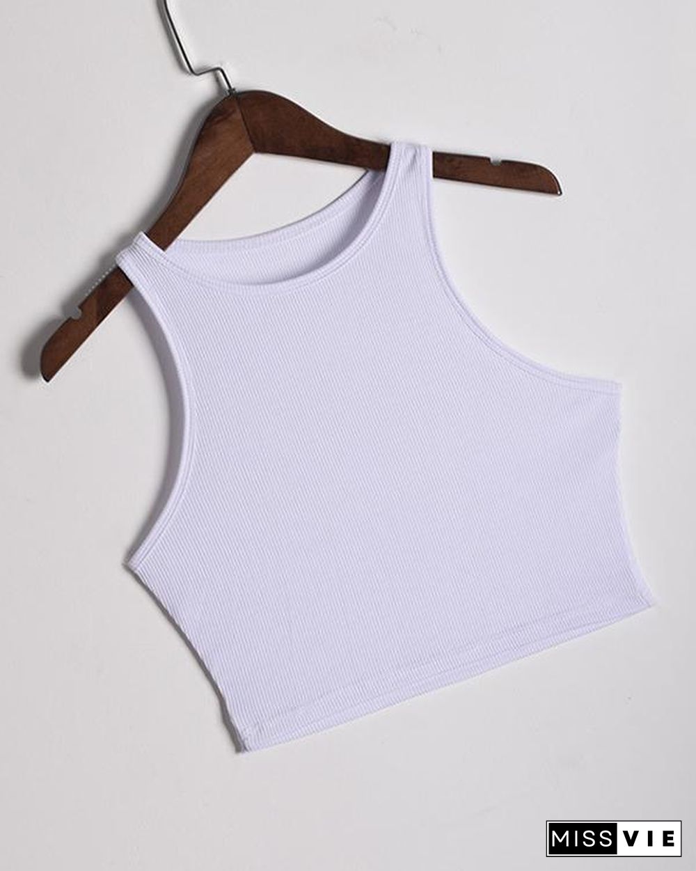 High Neck Crop Tank Top