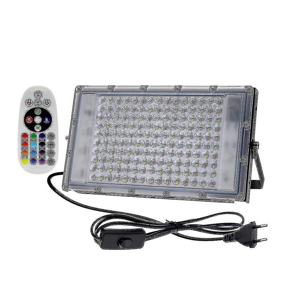 Led Rgb Spotlight 50w 100w 150w Ip65 Outdoor Floodlight Ac220v Rgb Feflector Projector Lamp With Color Remote Controller