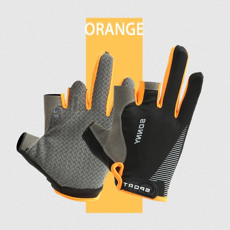 Fishing Gloves Thin Comfortable Breathable Sunscreen Anti-skid Wear-resistant Men's Three Finger