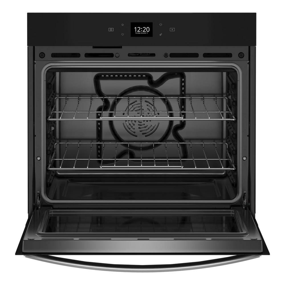 Whirlpool 27 in. Single Electric Wall Oven with Convection Self-Cleaning in Fingerprint Resistant Stainless Steel WOES5027LZ