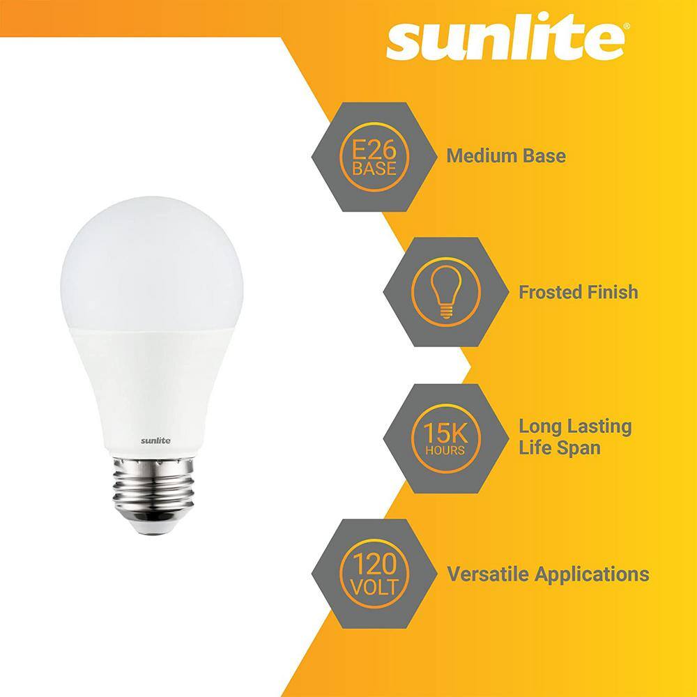 Sunlite 4060100-Watt Equivalent A19 3-Way Medium E26 Base LED Light Bulb in Daylight 5000K (3-Pack) HD03514-3