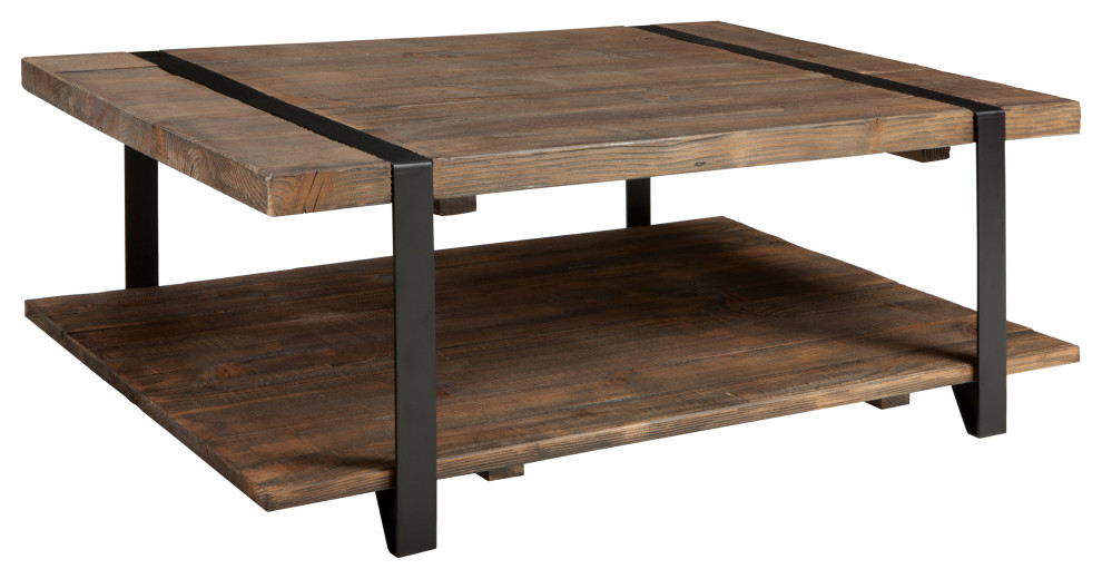 Modesto 42 quotL Reclaimed Wood Coffee Table   Industrial   Coffee Tables   by Beyond Stores  Houzz