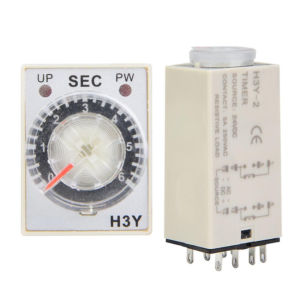 Time Relay 24v Dc， H3y-2 Delay Timer， Time Control Switch 6s