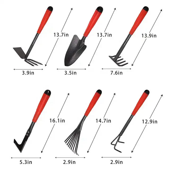 Top Quality Carbon Steel Garden Tool Set Multifunction Garden Tool 6 In 1 Multifunction Garden Tool Set