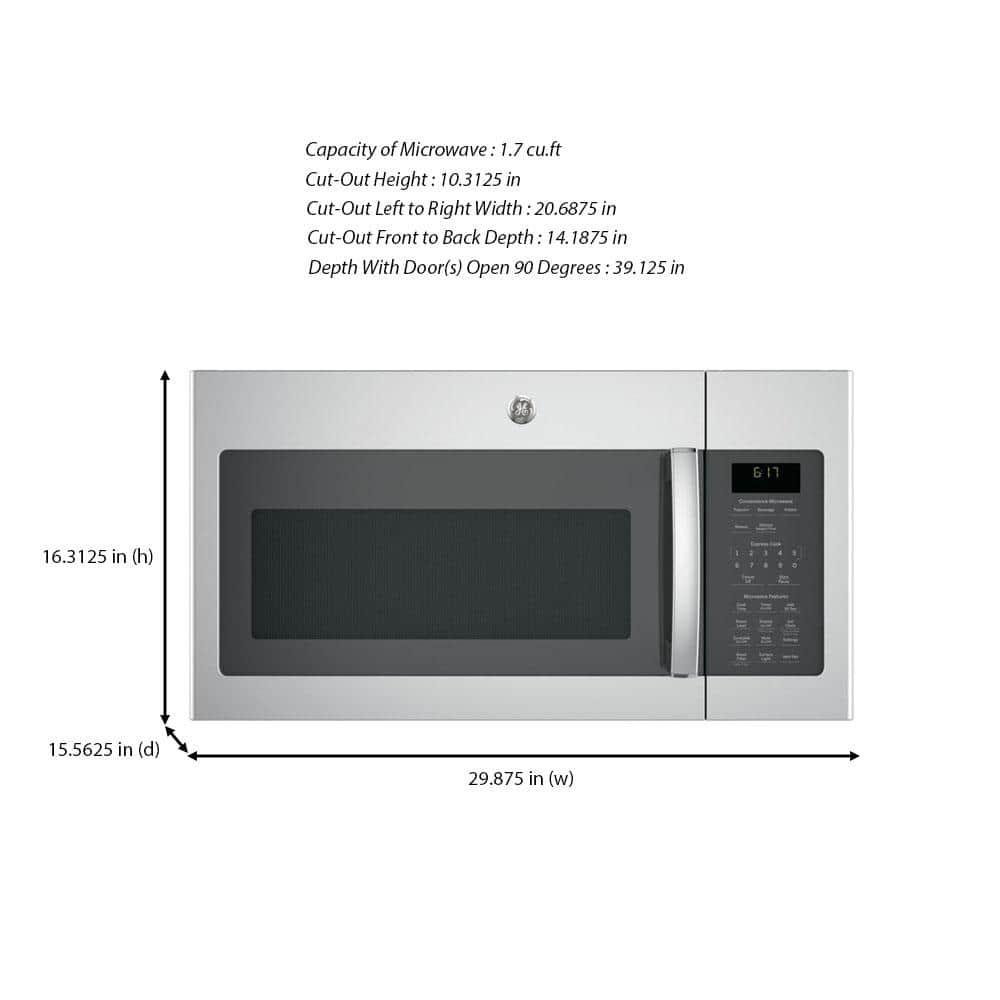 GE 17 cu ft Over the Range Microwave in Stainless Steel