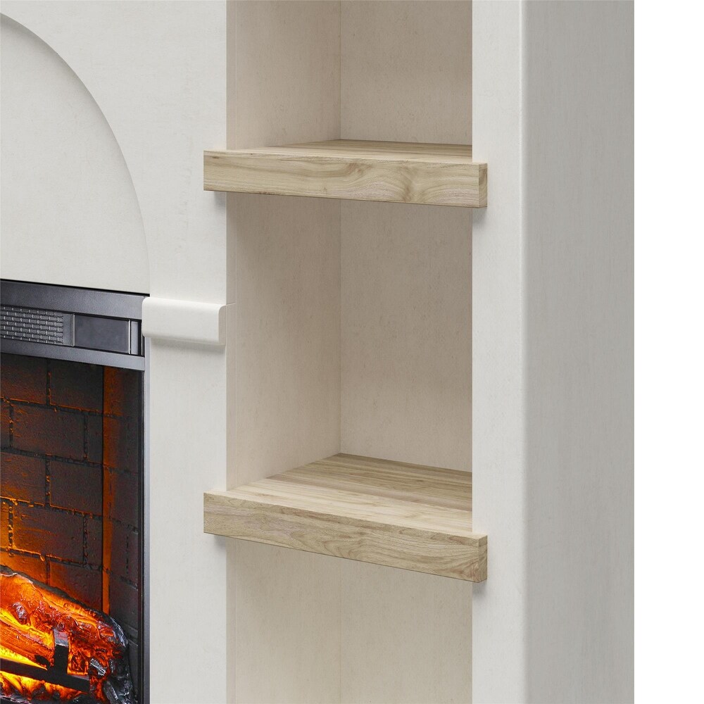 Mr. Kate Winston Fireplace Mantel with Built in Bookshelves