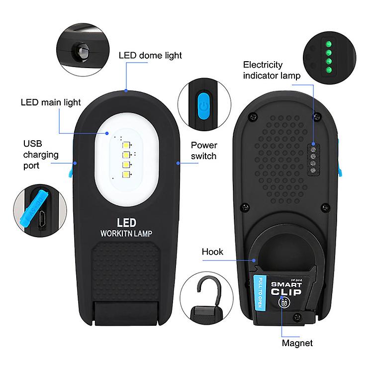 120° rotating USB charging emergency maintenance work light