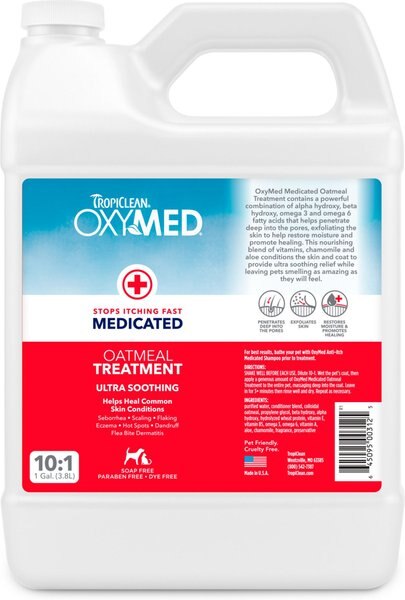 TropiClean OxyMed Medicated Oatmeal Dog and Cat Treatment Rinse