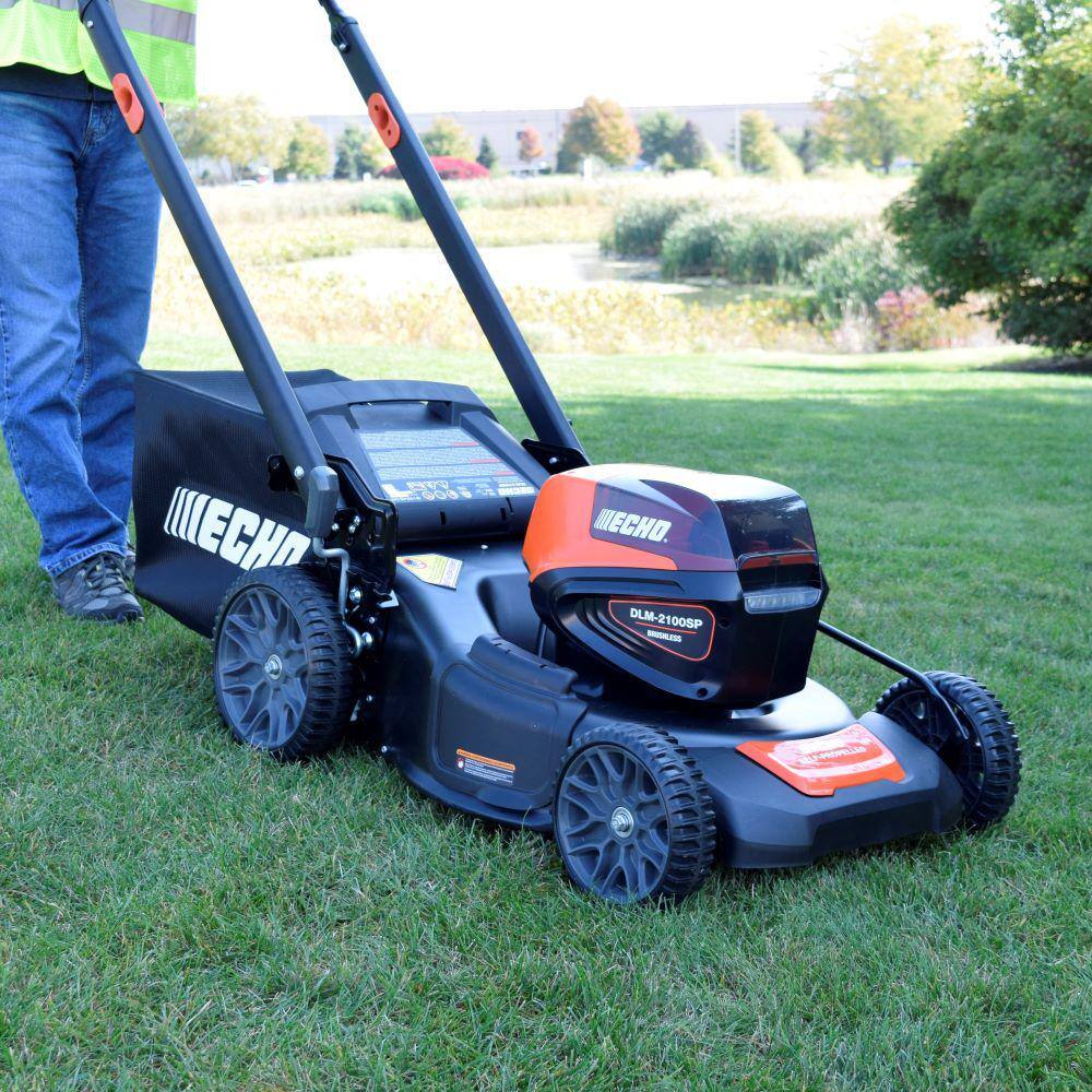 ECHO eFORCE 56V 21 in. Cordless Battery Walk Behind Self-Propelled Lawn Mower with 5.0Ah Battery and Charger DLM-2100SPC2