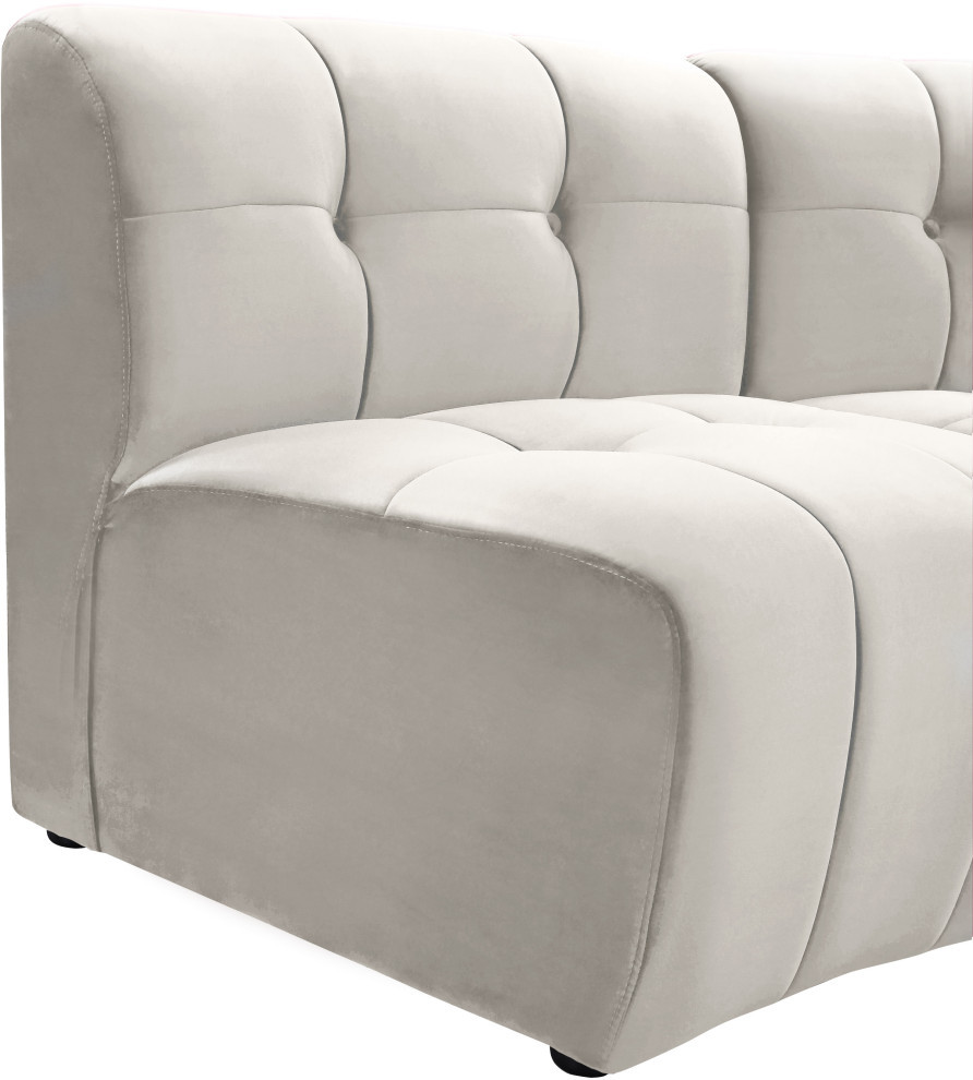 Limitless Modular Velvet 1 Piece Sectional   Transitional   Sofas   by Meridian Furniture  Houzz