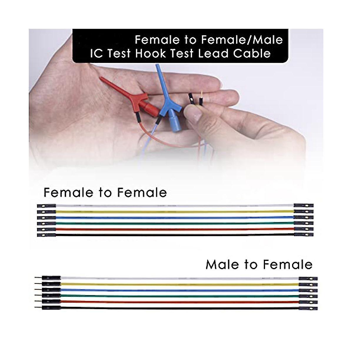 Test Lead Set，est Hook Clips Silicone Jumper Wires Cable For Logic Analyzer Electrical Testing