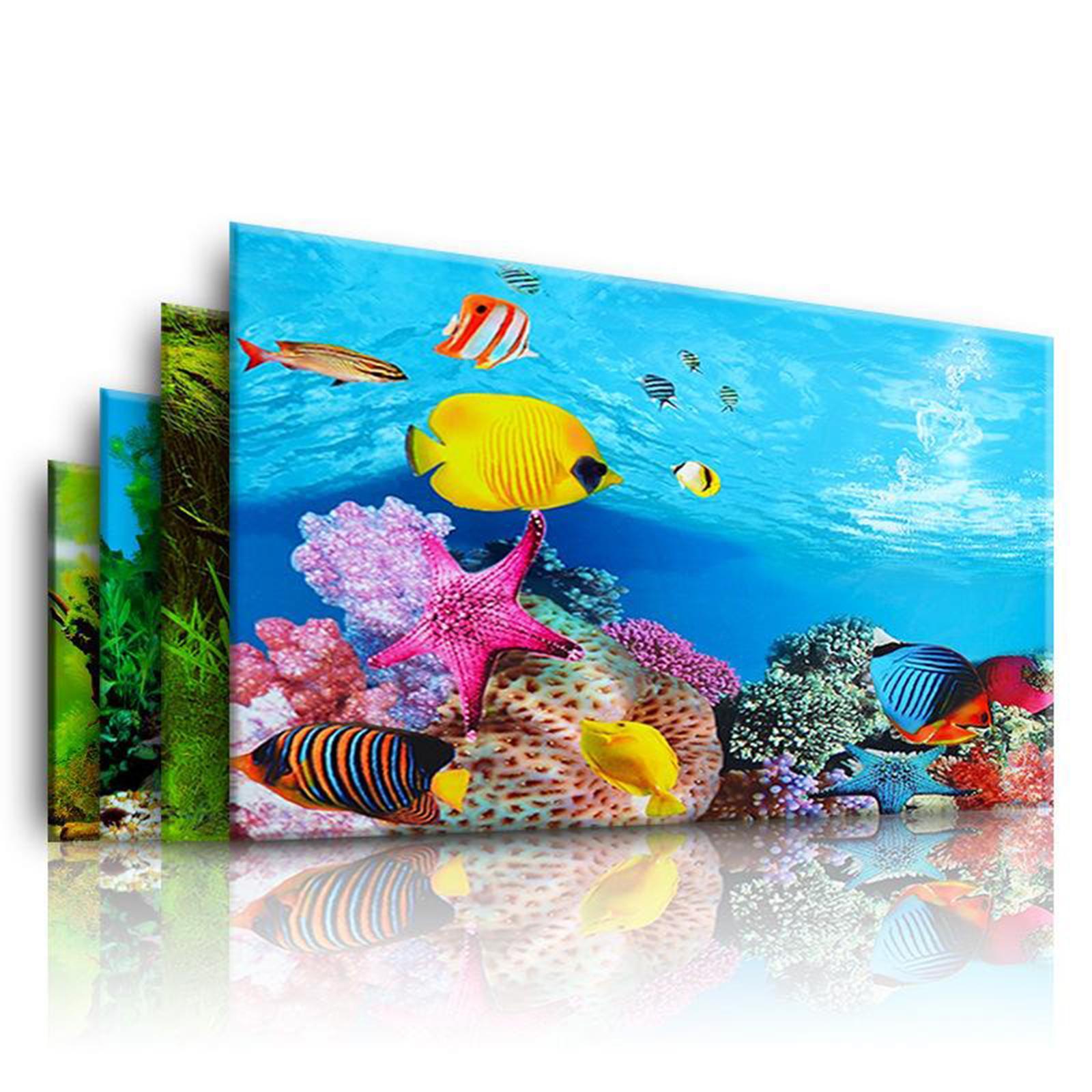 Aquarium Background Poster Fish Tank Decoration Landscape - Multicolor， 30x52cm