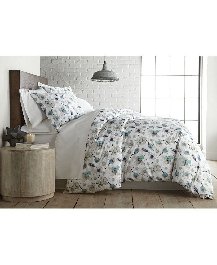 Southshore Fine Linens Watercolor Symphony Luxury Cotton Sateen Duvet Cover and Sham Set， King