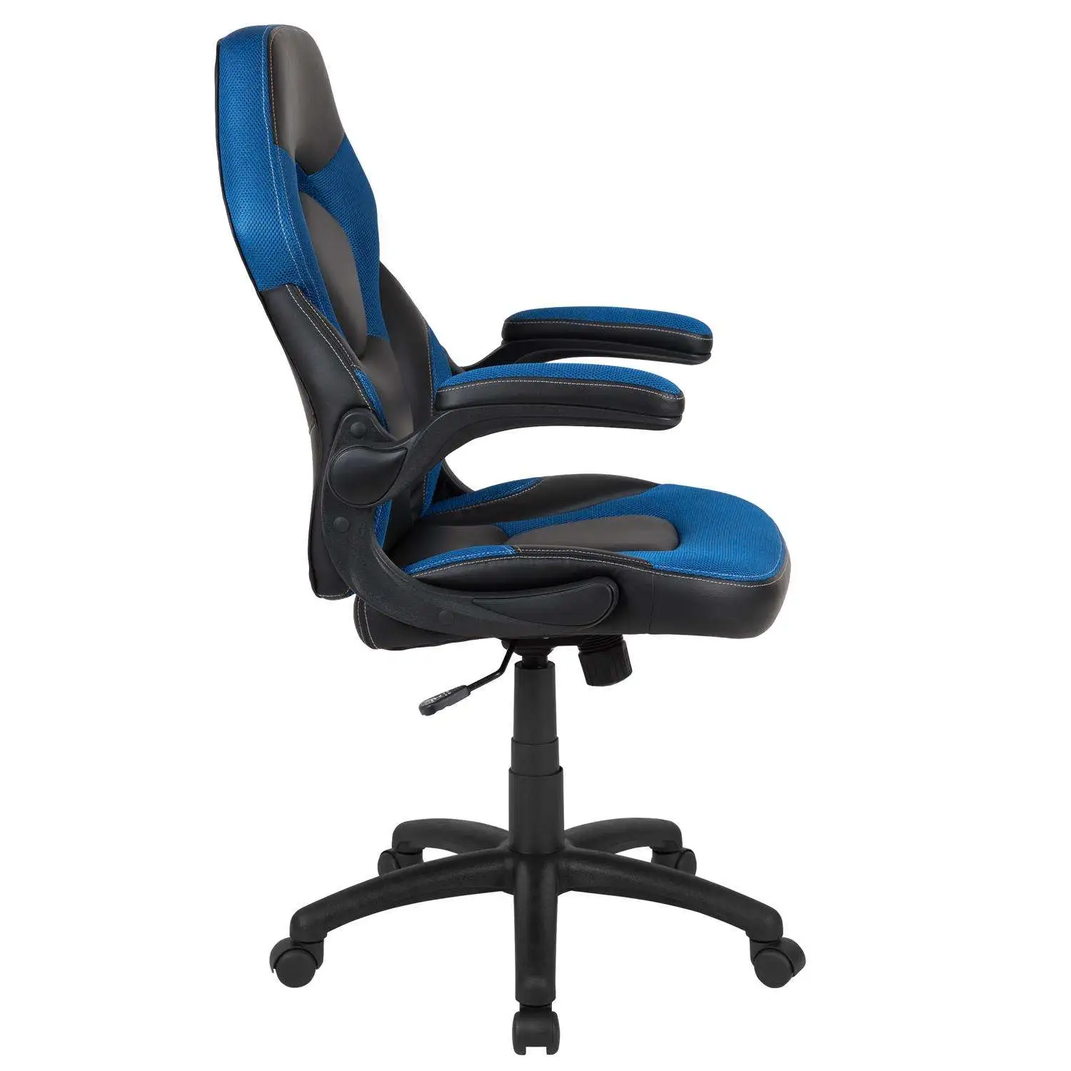 X10 Black/Blue Leather/Mesh Office Chair