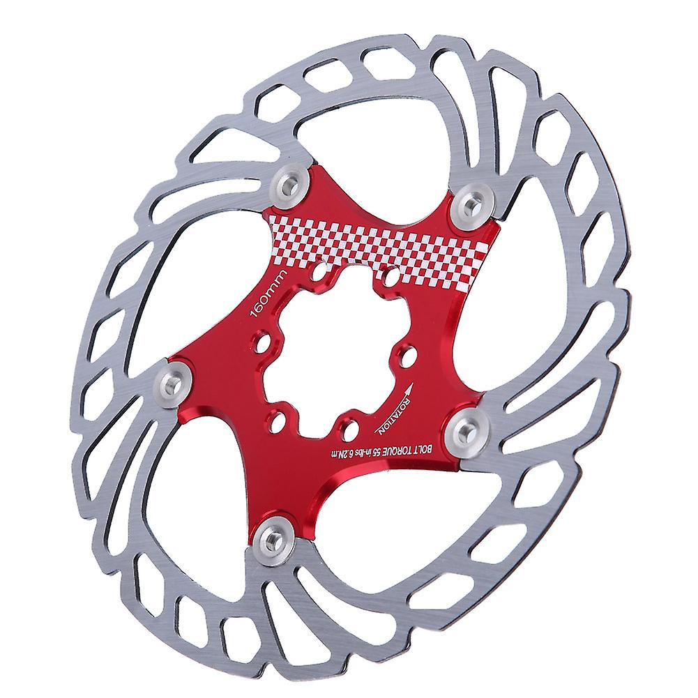 160mm Floating Disc Six Bolts Bicycle Mountain Bike Brake Disc Cycling Accessoryred+silver