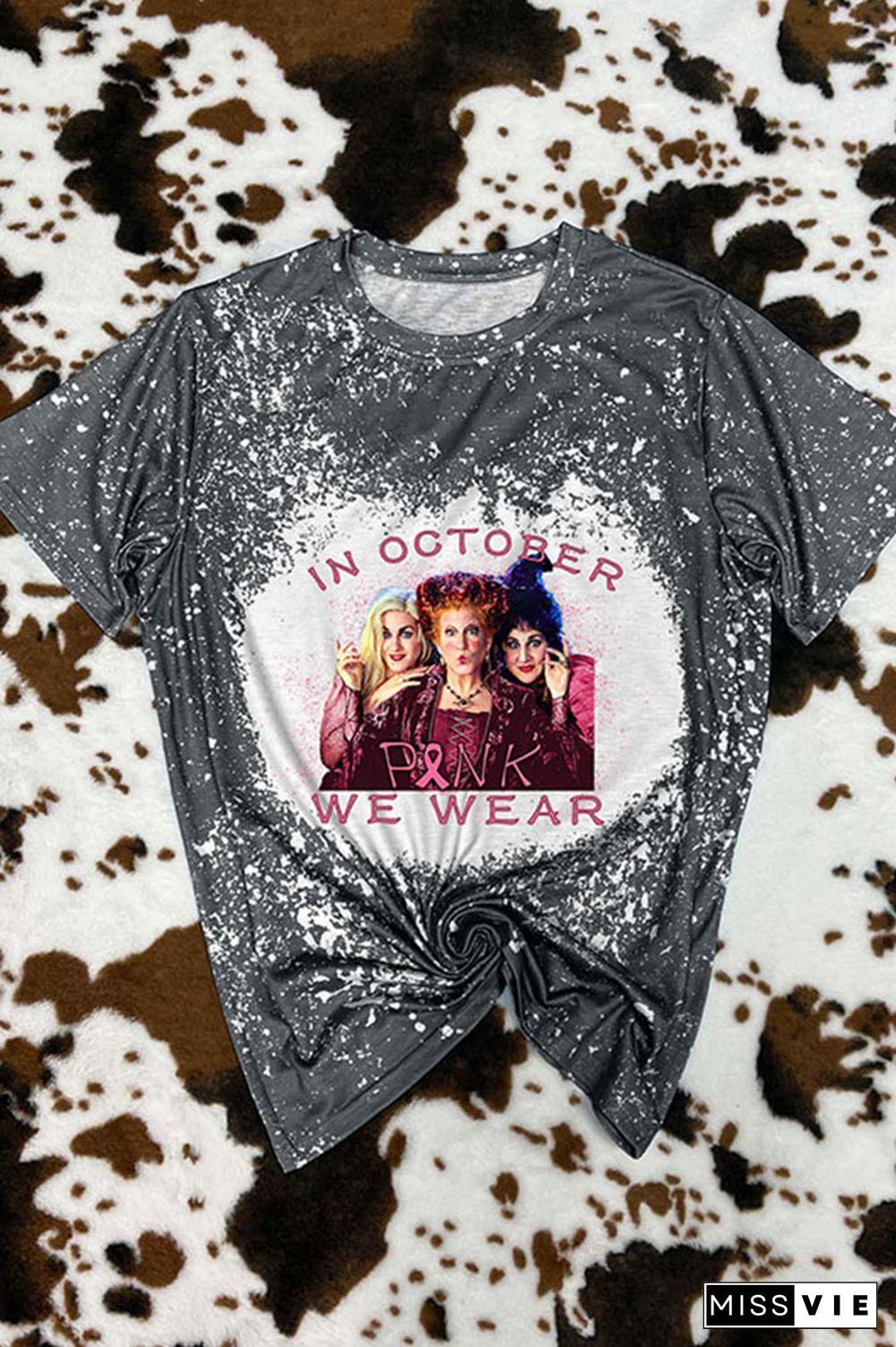 In October We Wear Pink,Hocus Pocus Halloween Graphic Tee Wholesale