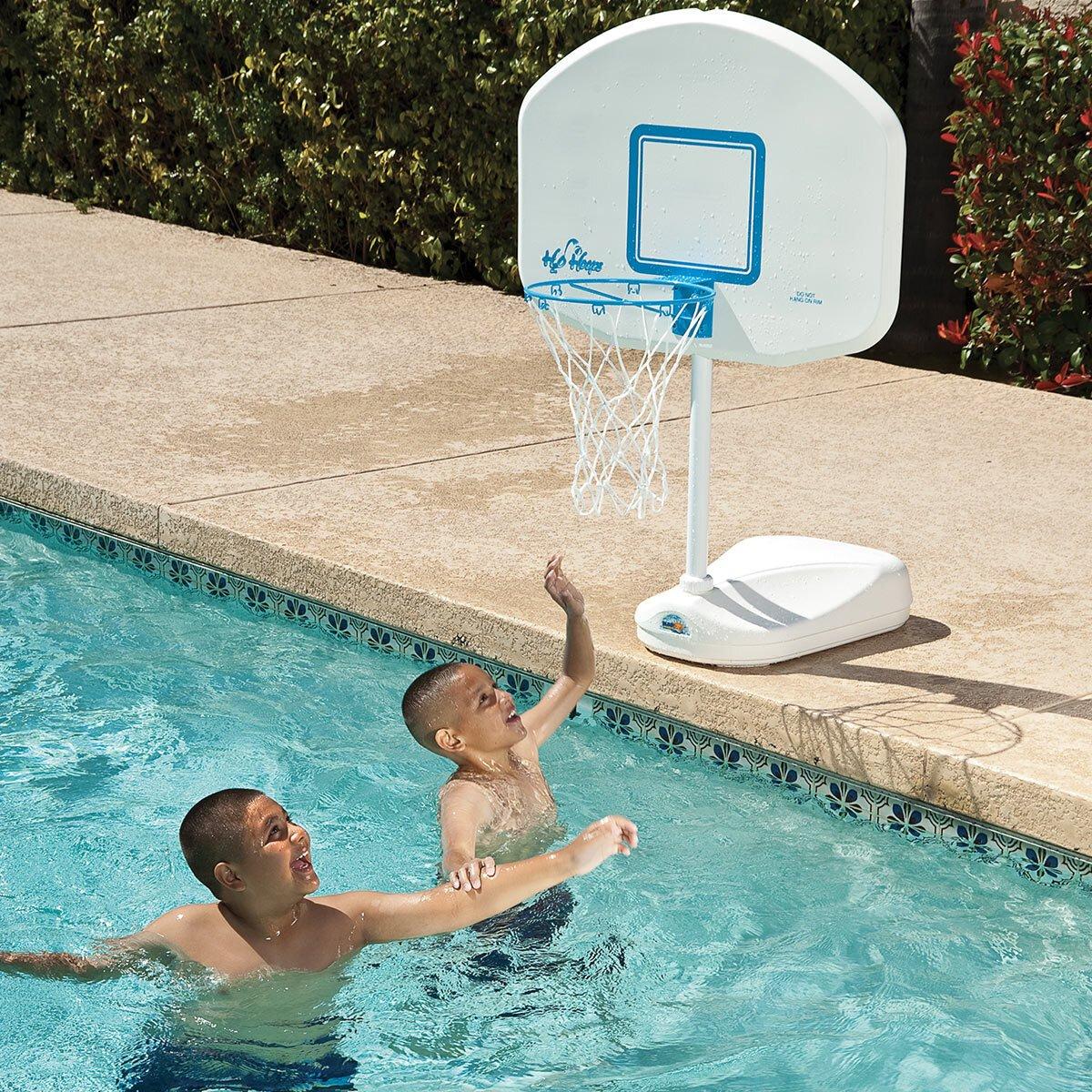 Dunn-Rite Products H2O Hoops Poolside Basketball and Volleyball Game Set BV 400