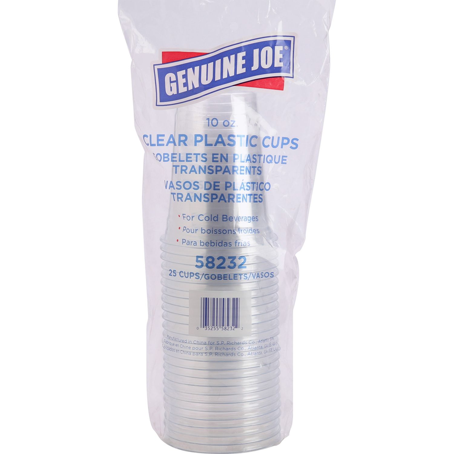 Clear Plastic Cups by Genuine Joe GJO58232CT