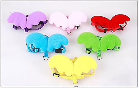 ? Pet Leashes， Dog Lead Cute Angel Wing Training Vest Adjustable Leash Walking Harness For Small Dog Puppy Cat (s， Purple)