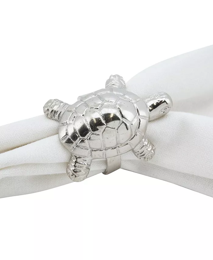 Saro Lifestyle Turtle Dinner Napkin Ring Set of 4