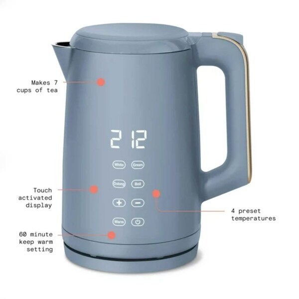 1.7 Liter One-Touch Electric Kettle， Black