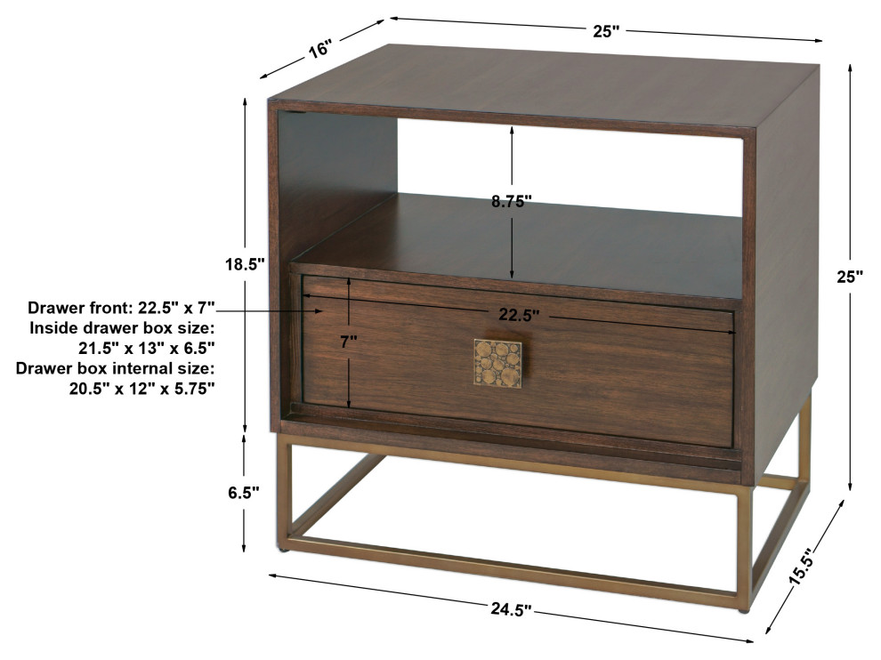 Uttermost Bexley Walnut Side Table   Contemporary   Side Tables And End Tables   by Innovations Designer Home Decor  ampAccent Furniture  Houzz