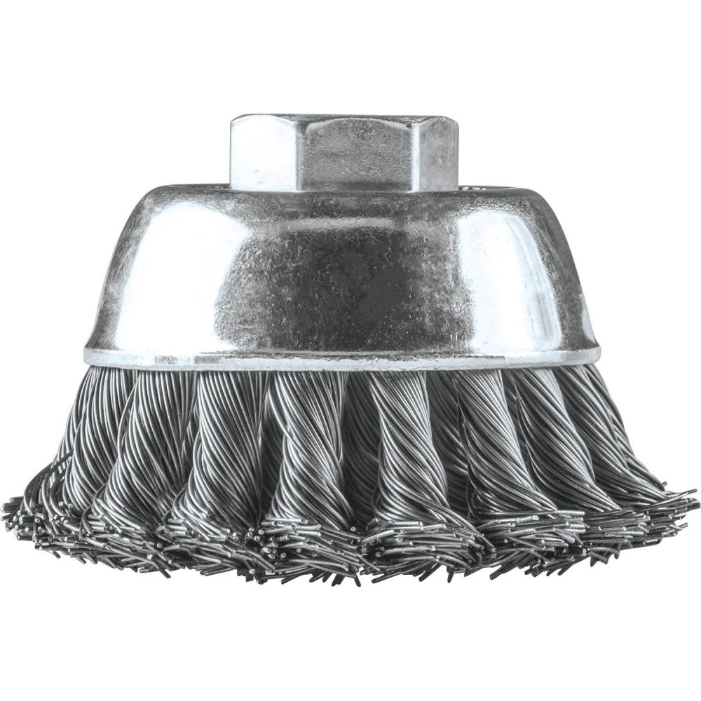 2-3/4 Knot Wire Cup Brush， 5/8-11 ;