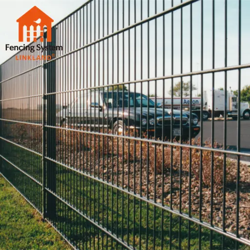 factory supply galvanized and pvc coated double horizontal wire mesh fence 868/656 fence panels