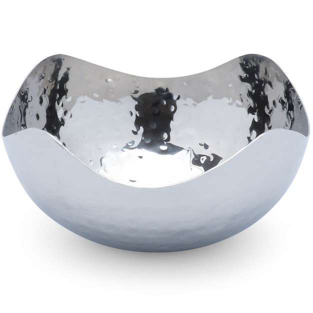 Berkware Shiny Hammered Stainless Steel Decorative Bowl