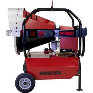 SUNFIRE SF120 120000 BTU DieselKerosene Radiant Heater with Quiet Safe Odorless Operation and Zero Carbon Monoxide SF120