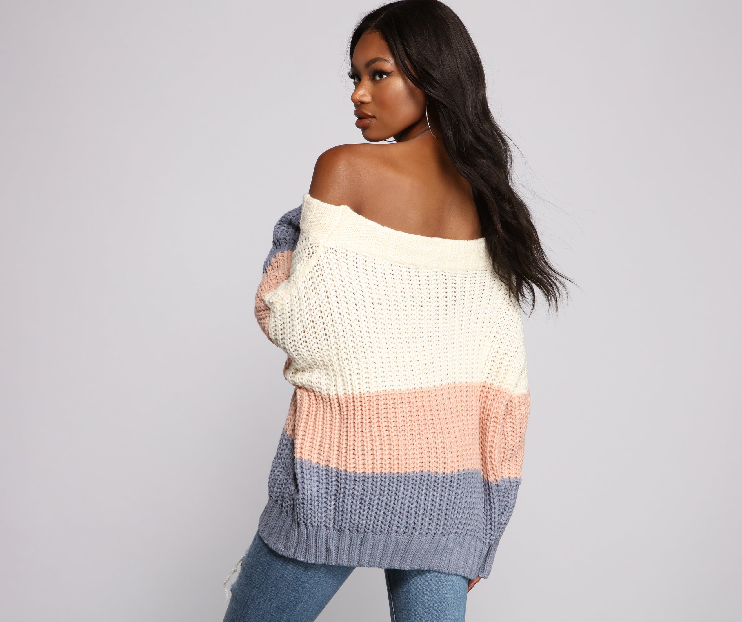 Chic Colorblock Knit Sweater