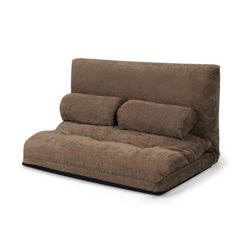 6-Position Adjustable Sleeper Lounge Couch with 2 Pillows