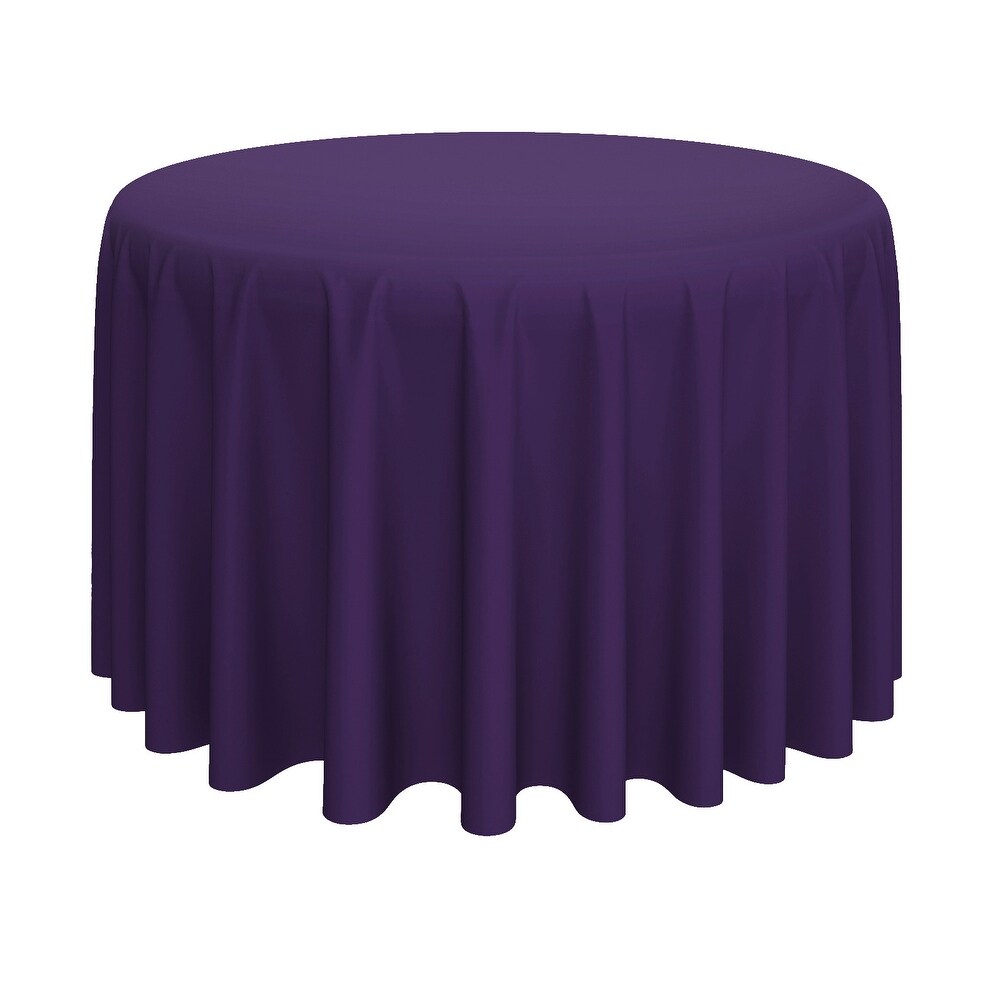 Round Banquet Polyester Fabric Tablecloth (90\