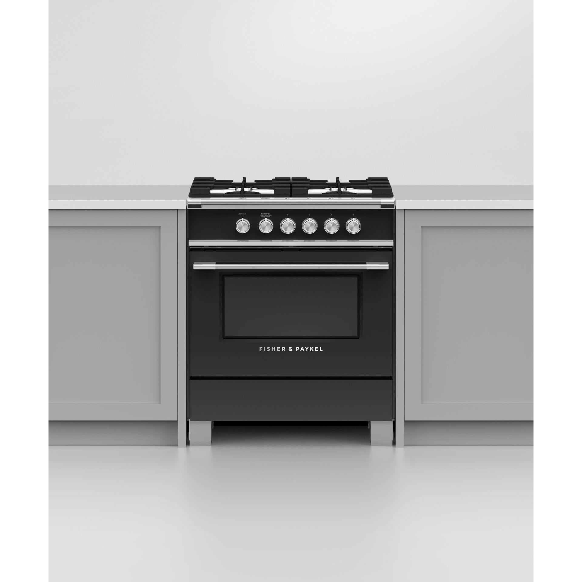 Fisher & Paykel 30-inch Freestanding Gas Range with AeroTech? Technology OR30SCG4B1