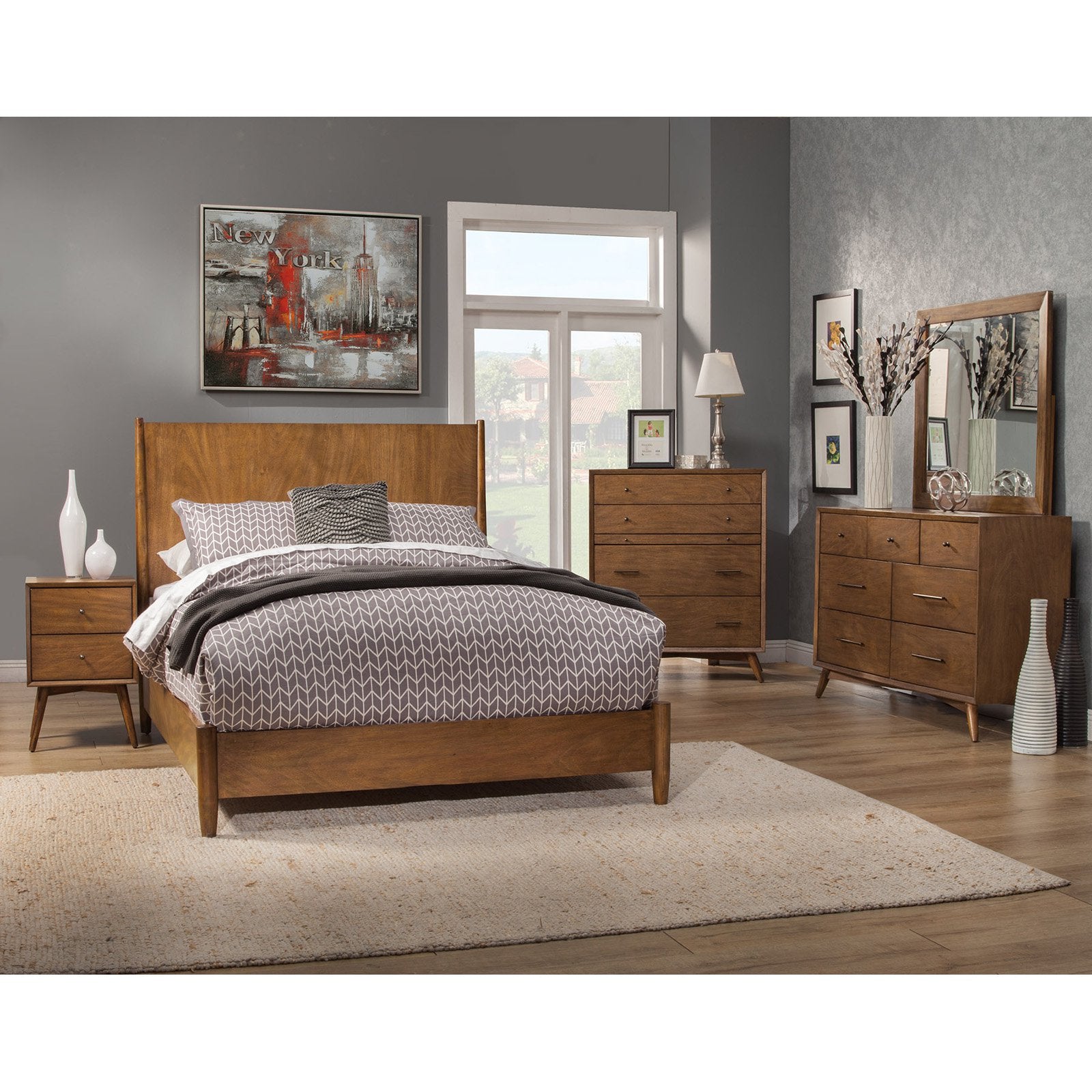 Alpine Furniture Flynn 4 Drawer Chest